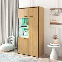 Mobile TV moderno, effetto bianco e legno, 180 x 50 x 38 cm, design minimalista