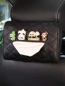 1个汽车真皮抽屉盒，汽车遮阳板扶手盒，纸巾盒 - 均碼 - 查看 19