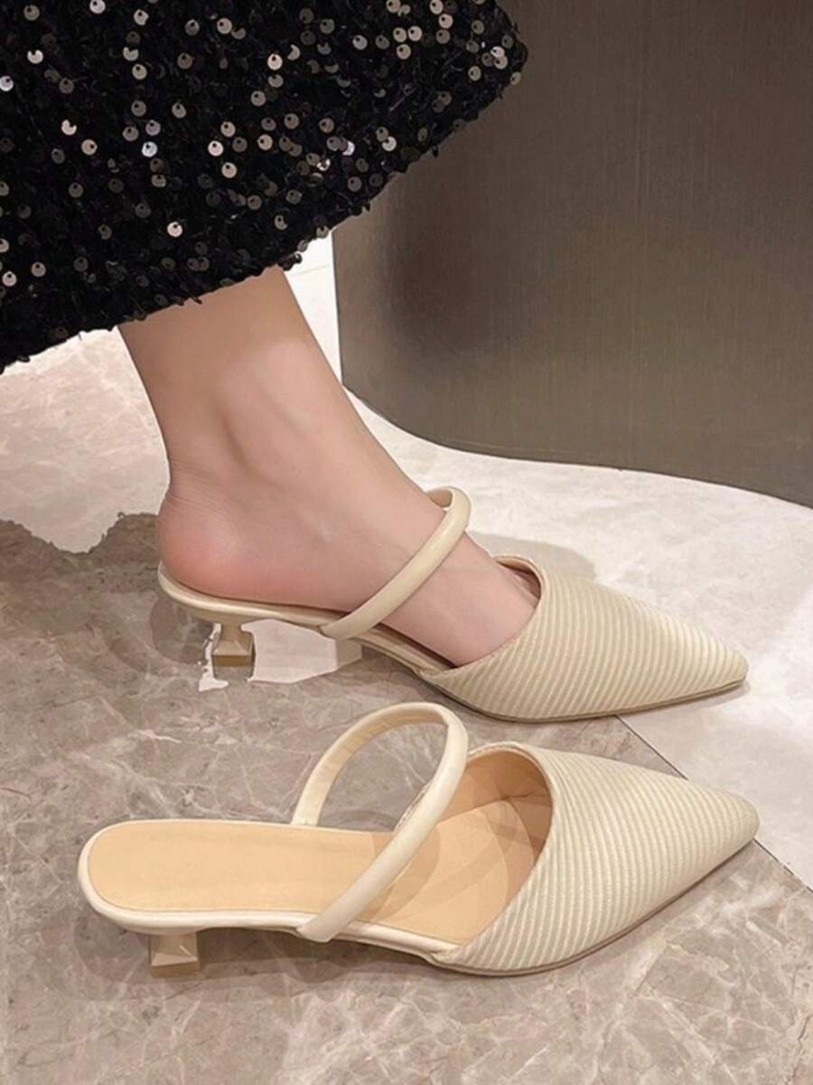 Women Heeled Sandals - 杏色 - 查看 1