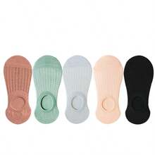纯色糖果色隐形硅胶防滑女士船袜圣诞礼物