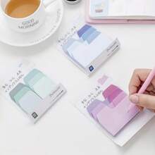 60pcs Colorful Gradient Index Sticky Notes, Index Memo Pads, Planner Tools Reusable Memo Stickers G489