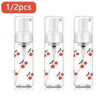 1/2 Pcs Reusable Plastic Foaming Soap Dispenser Bottles 5oz/6.76oz Containers For Facial Cleanser, Shampoo, Lotion & Liquid Soap Dispenser, Travel-Friendly, Multi-Size Refillable Bathroom, Kitchen Essentials, Durable Mousse Maker Pump Bottles