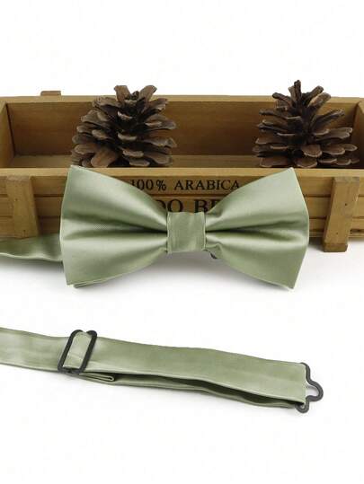 1 pieza Corbata de moño brillante de moda para hombres, adecuada para bodas, celebraciones y fiestas diarias