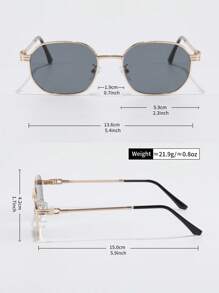 1 Pair Oval Metal Fashion Decorative Glasses For Teenagers