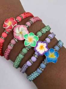 5pcs/Set Bohemian Beach Style Eudaimonia Faux Turtle Charm Adjustable Woven Bracelet Set, Suitable As Gift For Women, For Daily Wear, Travel & Outfit Matching