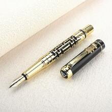 Luxury Color Metal Fountain Pen Creative Natural Oil Painting Series 0.5MM NIb F Size Writing Pen Back To School