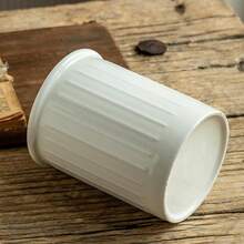 1pc White Relief Ceramic Chopsticks Holder, Spoon Rest, Flower Vase, Storage Tube,Pencil Holder, Space-Saving Kitchen Utensil Rack, Multi-Functional Knife Storage Rack, Home And Kitchen Decorative Storage Box,Christmas Gift