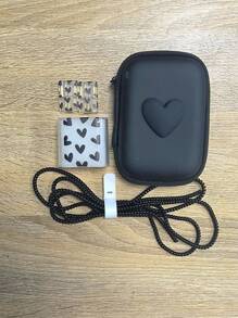 1 Set: Protector de cable de carga rápida de 20W compatible con iPhone + Caja protectora de material EVA para auriculares y cable de datos, accesorios a prueba de caídas y golpes para cargador Nan, accesorios para teléfonos