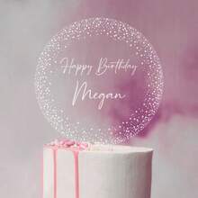 Personalized Cake Topper, Custom Cake Topper, Engraved Clear Acrylic, Wedding Gift Keepsake, Anniversary Cake Topper, Bridal - Multicolor - View 2