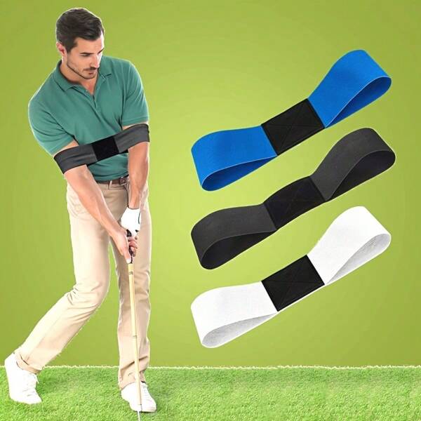 Golf Swing Training Arm Band, Adjustable Elastic Gesture Alignment Assistance, Improves Posture And Technique, Enhances Golf Skills. For Beginners, It Increases Shoulder Flexibility, Distance And Control