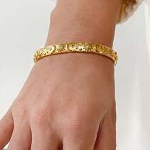 S SHOPBOHO 1 Peça Bracelete Rígido com Olho Grego Dourado 18k, Diamante, Sol Gravado, Folheado a Ouro, À Prova d'Água, Pulseira de Aço Inoxidável