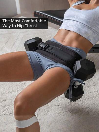 1Pc 2in1 Hip Thrust Belt For Women Men Heavy Duty Glute Workout Equipment For Dumbbell Kettlebell Plate Exercises Supports Weighted Dip Belt For Home, Gym, Workouts, Fitness, Training, Yoga, Exercise Dumbbells Waist Weight Belt, Fitness Training With Thrust Weight Belt