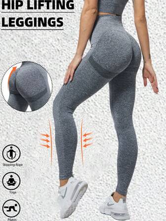 1 pieza Leggings deportivos de mujer con forma ajustada