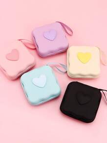 Cute Bow Candy Color Data Cable Protective Cover Data Cable Storage Protection Bag Data Cable Earphone Charger Digital Accessories Storage Box Anti-Fall Zipper Bag 6 Pieces Set Compatible With IPhone20W Fast Charging Head