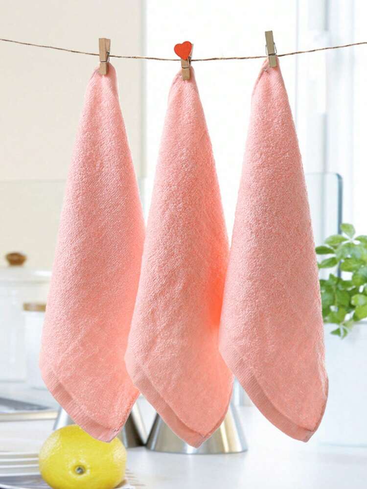 1/5/12pcs Random Colors Multi Functional Small Handkerchief, Absorbent Handkerchief, Face Towel, Drool Towel, Kitchen Cleaning Cloth, Dishwashing Cloth - Multicolor - View 6