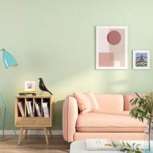 1 Roll Of Mint Green Solid Color Wallpaper Minimalist Peel And Stick Vinyl Contact Paper Handmade DIY Retro Self-Adhesive Detachable Wallpaper Suitable For Home Decoration Bedrooms Kitchens Counters Dormitory Walls Offices 15.7in/393.7/196.8/181.3/39.3in