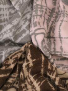 1pc Flower Print Casual Polyester Scarf, Suitable For Winter