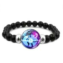 Bransoletka z Pok E Mon Pikachu dla chłopców i dziewcząt, kreatywna bransoletka z koralików, rękodzieło anime, zabawka dla dzieci, prezent urodzinowy