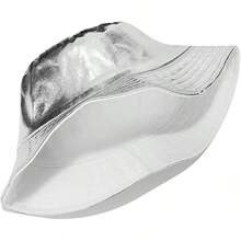 Unisex Reversible Bucket Hat For Beach And Fishing - 銀白色 - 查看 3