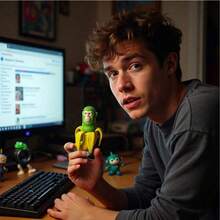 8 件，1 套意大利 Brainrot 塑料玩具娃娃 Tung Tung Tung Sahur Tralalero Tralala 装饰雕塑、桌面摆件、万圣节、圣诞节、生日礼物 - Italian Brainrot Toy - 查看 5