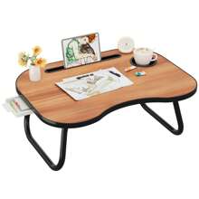DESTINYGEARS Lap Desk For Laptop Bed Trays For Eating And Laptops Bed Table Tray Breakfast In Bed Tray With Legs Lap Trays For Adults Lap Table Laptop Stand TV Trays For Bed With Cup Holder/Drawer For Sofa/Couch On Low Sitting Floor Portable Foldable