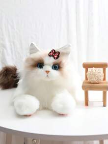 5 件装猫狗造型红色发夹，可爱适合日常佩戴和拍照，不夹头发 - 紅色 - 查看 8