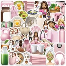 50pcs GYM Girl Stickers, Aesthetics Waterproof Stickers Water Bottle, Skateboard, Laptop, Phone, Journaling, Scrapbooking Decals Party Supply Sticker Back To School - Multicolor - View 13