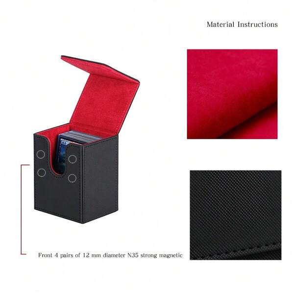1pc 100 Slots PU Leather Vertical Card Case, Suitable For Magic The Gathering Cards, Board Game Card Holder