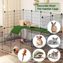 12"X12" Artificial Grass Mat - High Quality PE Synthetic Lawn Tile, UV-Resistant, Weather-Proof, Easy To Cut & Clean With Drainage Holes, Suitable For Patio, Balcony, Party Decor, DIY, Dog Training, Wedding & Holiday Events, Outdoor High-Quality Yard Decor, Nesting Box