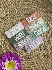 Personalized Name Bag Charms, With Custom Names, Back To School Bag Accessories, Unique Letter Label Design, Fresh Button Colors, Halloween And Christmas Gifts For Family And Friends
