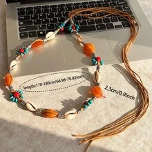 1 chiếc thắt lưng váy đính hạt kiểu Bohemian - Phụ kiện cổ điển đa năng, phù hợp cho các buổi đi chơi thường ngày, đi học, đám cưới và tiệc tùng, trang trí ngày Valentine, quà tặng cho bạn bè nữ. - A - Xem 5