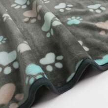1 pezzo Coperta per animali domestici nera, morbido tappetino per il sonno adatto per tutte le stagioni, coperta calda con stampa di zampe, adatta per cani e gatti, tappetino per dormire, accessori per animali domestici