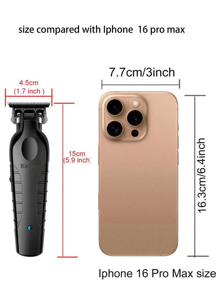 Kemei KM-2299 ヘアクリッパー、0mmゼロギャップトリマー