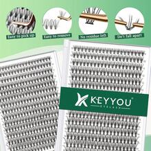 Lash Clusters 300pcs Individual Lashes 40D 0.07D Curl 9-18MIX DIY Eyelash Extension KEYYOU Large Tray Volume Soft&Amp;Natural Cluster Lashes(40D-0.07D,9-18MIX) - 20D-c-9-18MIX - View 3