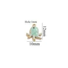 20pcs Stainless Steel Fashion Colorful Cake Seahorse Star Crab Small Pendant Tail Chain Pendant DIY Necklace Bracelet Jewelry Accessories Making