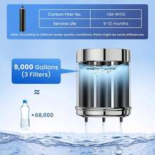 Gravity Water Filter System, 3.25G Berkey Stainless Steel Countertop System Water Purifier With Stand, Reduce 99% Chlorine For Home Camping Backpacking RVing, 3 Carbon Filters - 淺粉色 - 查看 7