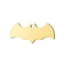 Customized Pet ID Tag, Halloween Bat Shaped Dog/Cat Tag, Stainless Steel, Can Engrave Name, Birthday, Phone, Address, Anti-Lost Pet Memorial Pendant Accessory