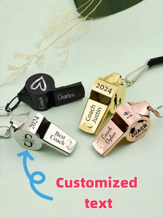 Silbato personalizado con grabado para volver a la escuela, regalo deportivo personalizado para fútbol, baloncesto, voleibol, fútbol, béisbol, regalo de aprecio al maestro, accesorios de vestir, otoño elegante, novio, novia, familia, amigos