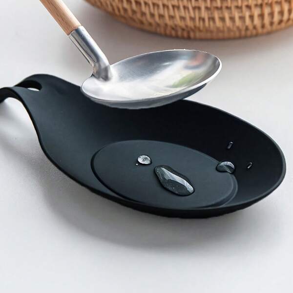 Soporte de silicona para cucharas, estante de utensilios de cocina, soporte de alta calidad para cucharas, reposaespátulas de silicona para cocina, soporte de silicona flexible con forma de cuchara para utensilios de cocina, soporte para cucharas y espátulas, reposaespátulas de silicona, soporte de utensilios de cocina fácil de limpiar para cucharas, cucharones y espátulas, accesorio de cocina, sin electricidad requerida