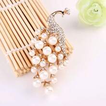 1 Peça Broche de Cabeça de Leopardo com Pedras de Strass na Cor Prata Metálica, Broche Animal Pequeno Elegante e Chique para Mulheres, Sexy e Elegante