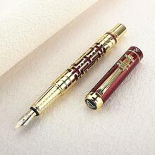 Luxury Color Metal Fountain Pen Creative Natural Oil Painting Series 0.5MM NIb F Size Writing Pen Back To School