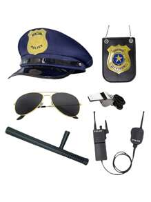 Ensemble de costume d'officier de police anime - uniforme de police et accessoires convenant pour une fête d'Halloween d'officier de police anime