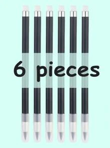 24/6pcs Personalized Customized Eternal Pencil, Personalized Customized Text, Pencil That Cannot Be Finished Without Sharpening, Advanced Technology Pencil With Rubber, Macaron Durable Creative Pencil, Essential Stationery For Back To School Season, Student Stationery, Customized Pen