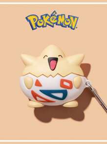 pokemon Pokémon Apple Wireless Bluetooth Headphone Case (With Hook, Hook Style Random) Cute Cartoon Silicone Anti-Drop Apple Headphone Case, Suitable For AirPods 1/2/3/4/Pro/Pro 2. (Some Hooks Have Fillers In The Holes, Which Can Be Manually Removed.)