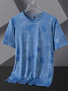 1 tricou pentru femei cu uscare rapidă, guler rotund din mătase glacială, mânecă scurtă, hanorac elastic cu uscare rapidă, absorbant al transpirației, tricou de alergare cu uscare rapidă, potrivit pentru antrenamentul de fitness pentru femei