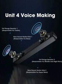 Barra de Sonido portátil bluetooth computadora cuaderno casa bocina altavoz inalámbrico sonido potente música multiuso hogar