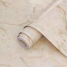 Paper And Wall Self-Adhesive Wallpaper For Bedroom Living Room Decorative Easy To Apply Various Colors - 米色 2米 - 查看 6