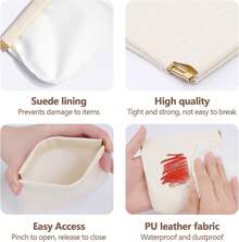 Makeup Bags - Brown and White - View 10