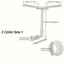 2-In-1 Adjustable 360° Rotating 350° Tilting Pond Fountain - Above/Below Ground Dual Spray Function, Durable Outdoor Garden Decor Water Feature, Flexible Rotating Mechanism