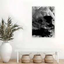 Framed Naked Lesbians Kissing On Bed Print, LGBT, Poster, Black And